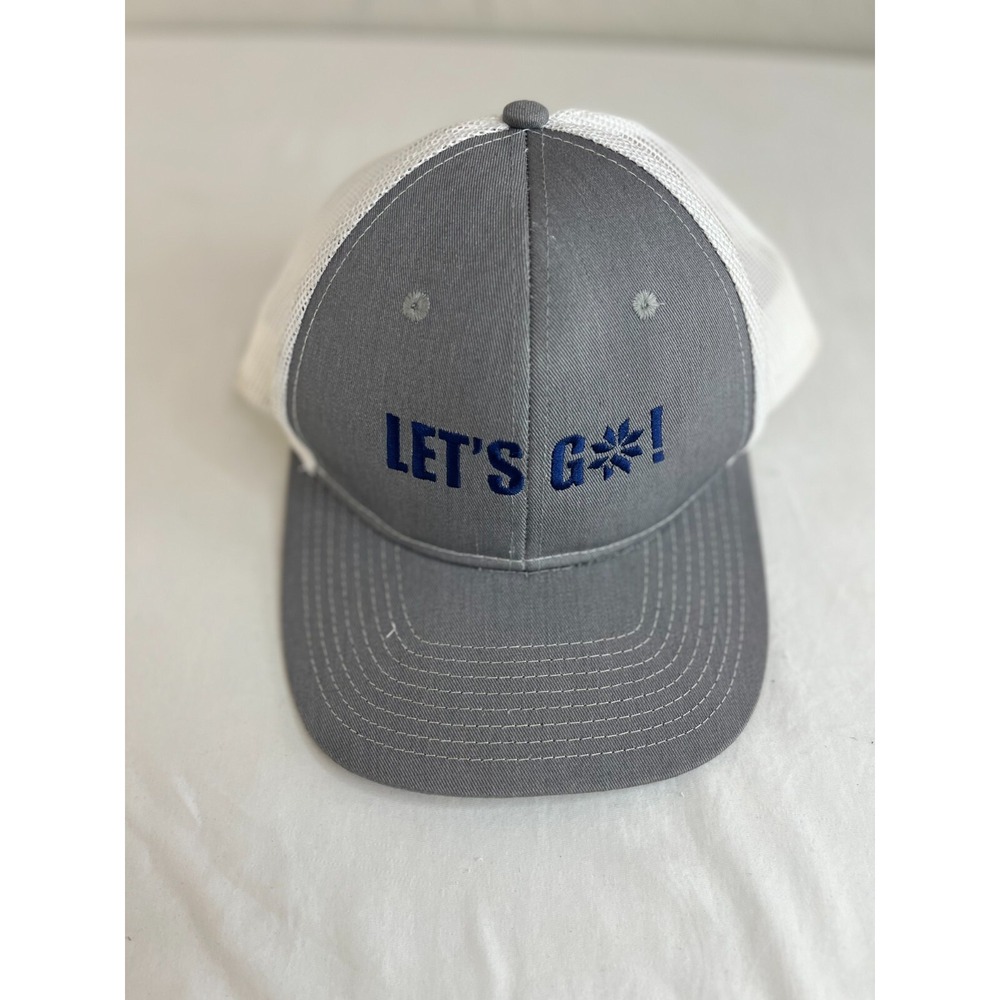 Let's Go! Gray Trucker Hat Mesh Back Adjustable Sports Cap Hat Snapback Baseball